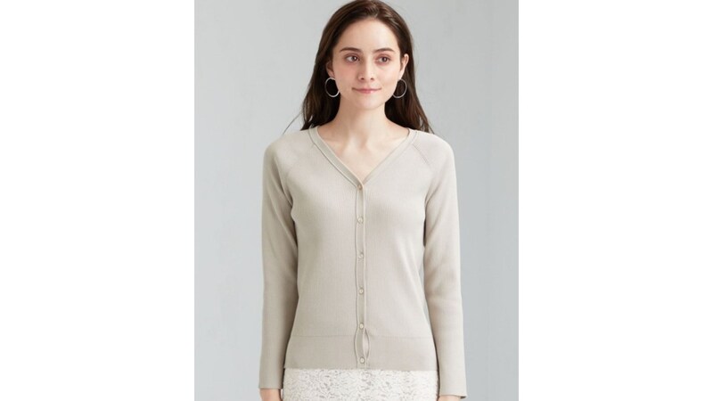 UNITED ARROWS green label relaxing(ユナイテッドアローズ グリーンレーベルリラクシング),リブ Vネック カーディガン