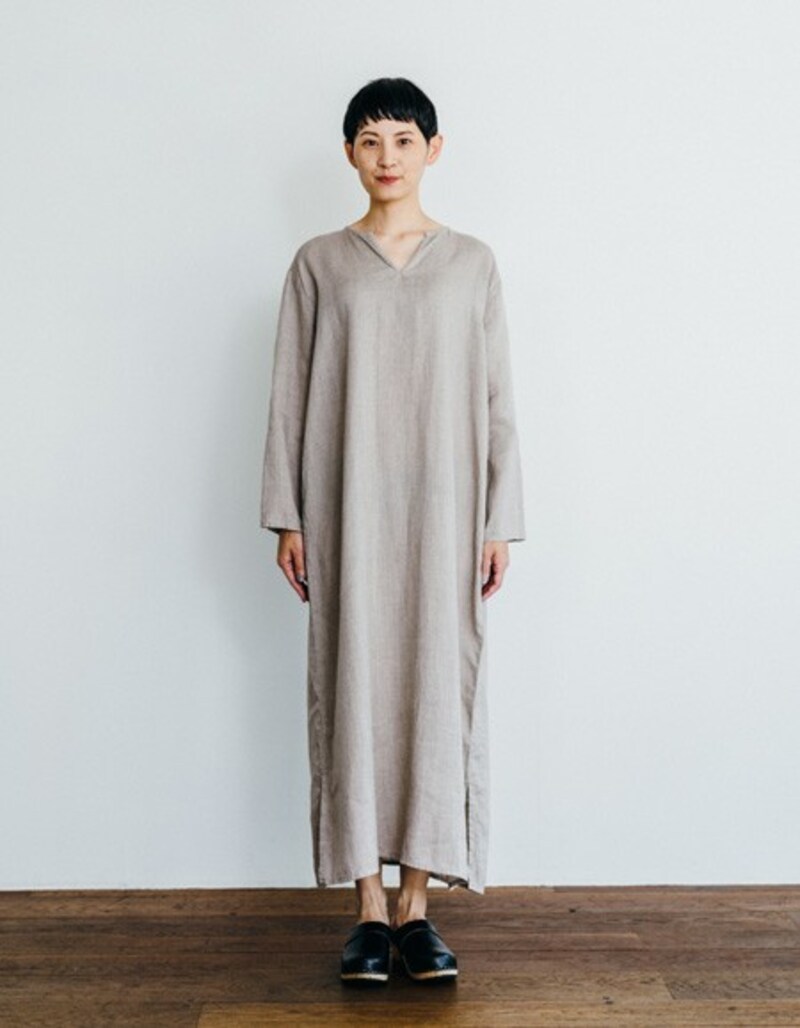 fog linen work(フォグリネンワーク),アリア ロングスリーブナイトシャツ,LHW066-N