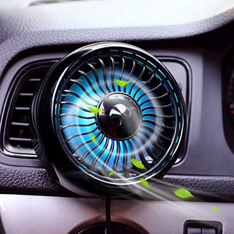 Miuphro,車載USBファン 首振り機能付き