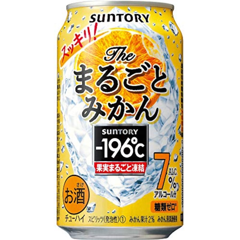 サントリー,糖質ゼロ-196℃ ザ・まるごとみかん