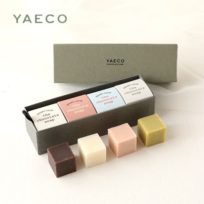 YAECO(ヤエコ),チョコレートキューブソープ 4個入り