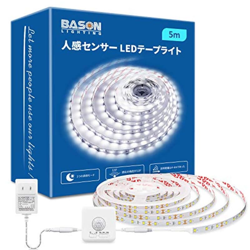 BASON LIGHTING,人感センサーLEDテープライト