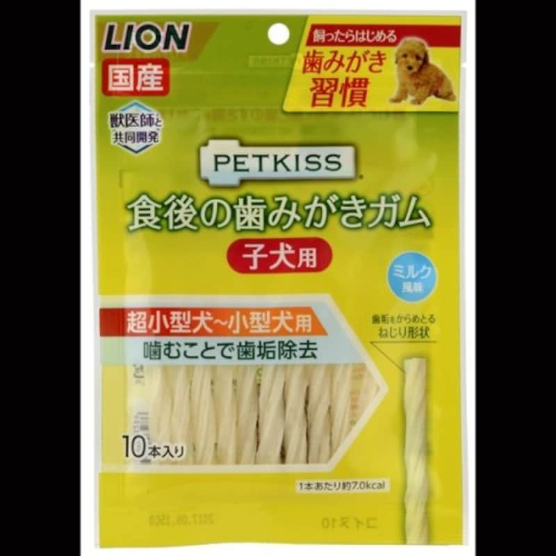 LION（ライオン）,PETKISS 食後の歯みがきガム 子犬用 超小型～小型犬用