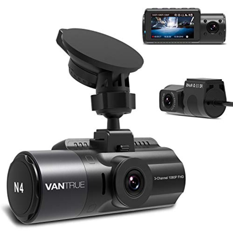 VANTRUE JAPAN,3カメラ ドライブレコーダー 1440P+1080P+1080P,N4