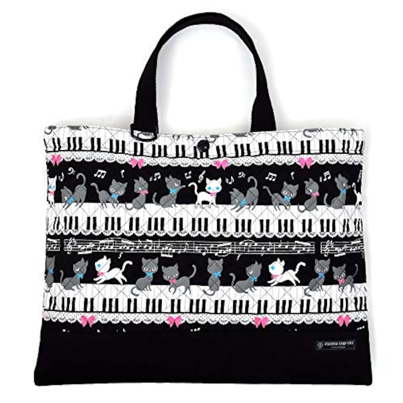 COLORFUL CANDY STYLE,ピアノの上で踊る黒猫ワルツ おけいこバッグ,N0222700