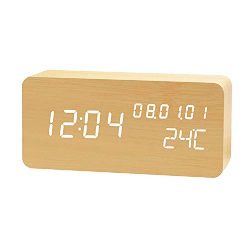 C-J-W ,木目調デジタル目覚まし時計,CJW-CLOCK-CFX-N