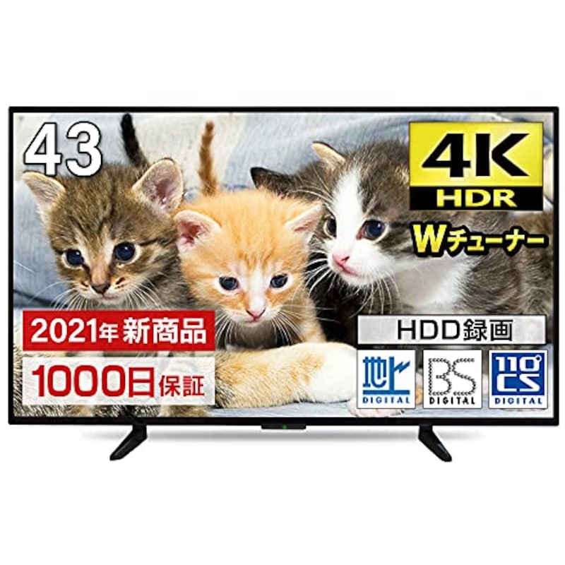 maxzen(マクスゼン),43V型 地上・BS・110度CSデジタル4K対応液晶テレビ,JU43TS01