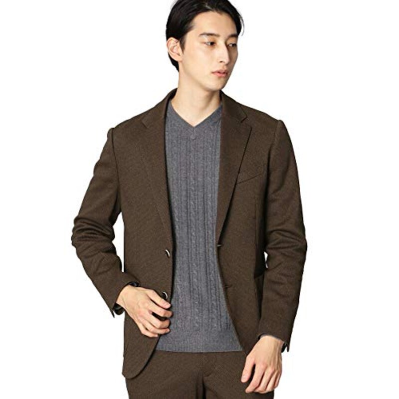 COMME CA MEN(コムサメン),フルフラン ポリエステルツイードセットアップジャケット,07-15JR03-200