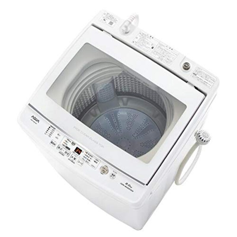 Aqua(アクア),全自動洗濯機 上開き 洗濯8kg,AQW-GV80J-W(ホワイト)
