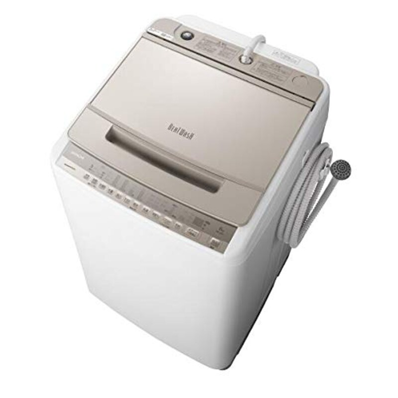 日立(HITACHI),8.0kg全自動洗濯機 ビートウォッシュ シャンパン ,BW-V80F N