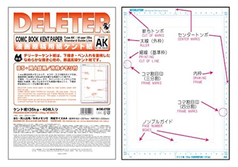Deleter（デリーター）,原稿用紙ケント メモリ付 AK 135kg A4