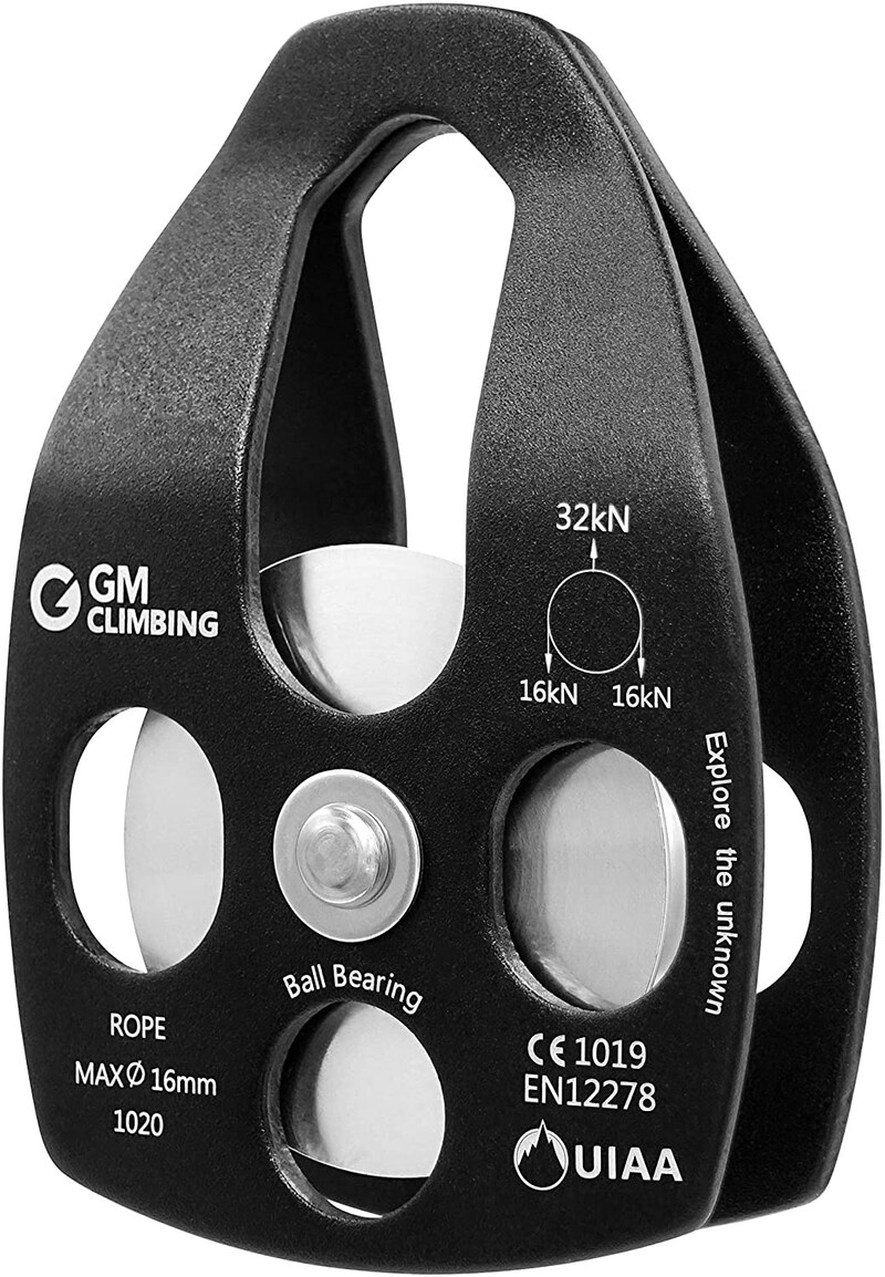 GM CLIMBING,32kN ボールベアリング モバイル ラージプーリー シングルシーブ