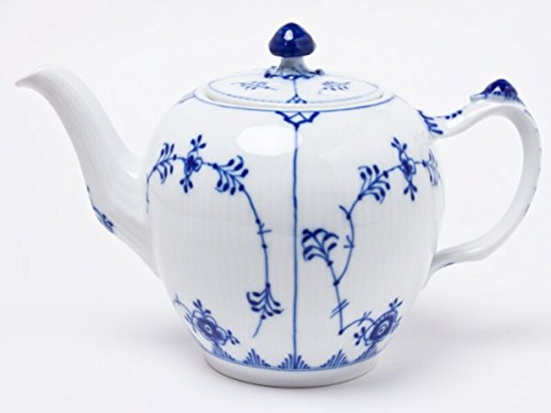 Royal Copenhagen(ロイヤルコペンハーゲン),ブルールフーテッド ハーフレース ティーポット