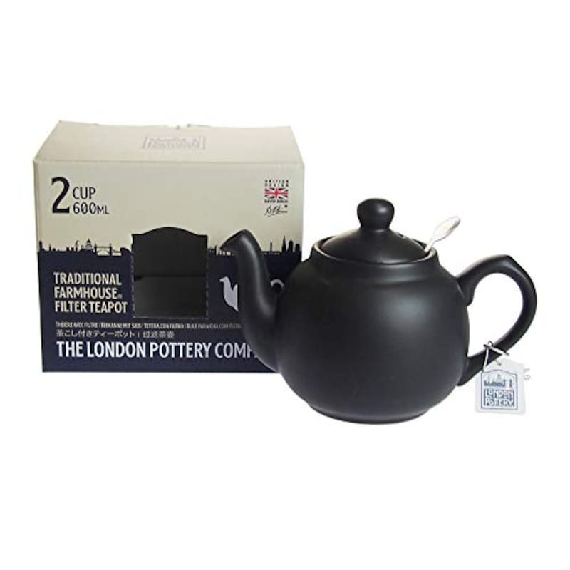 THE LONDON POTTERY COMPANY(ロンドンポタリー),ファームハウス ティーポット マットブラック 2cup