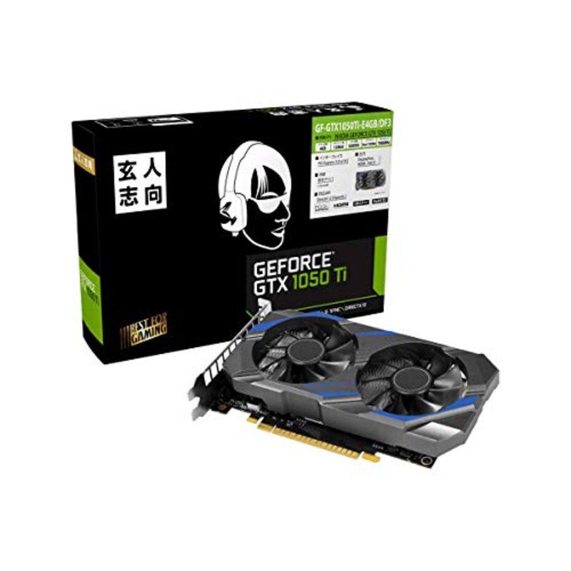 玄人志向,グラフィックボード ,GF-GTX1050Ti-E4GB/DF3