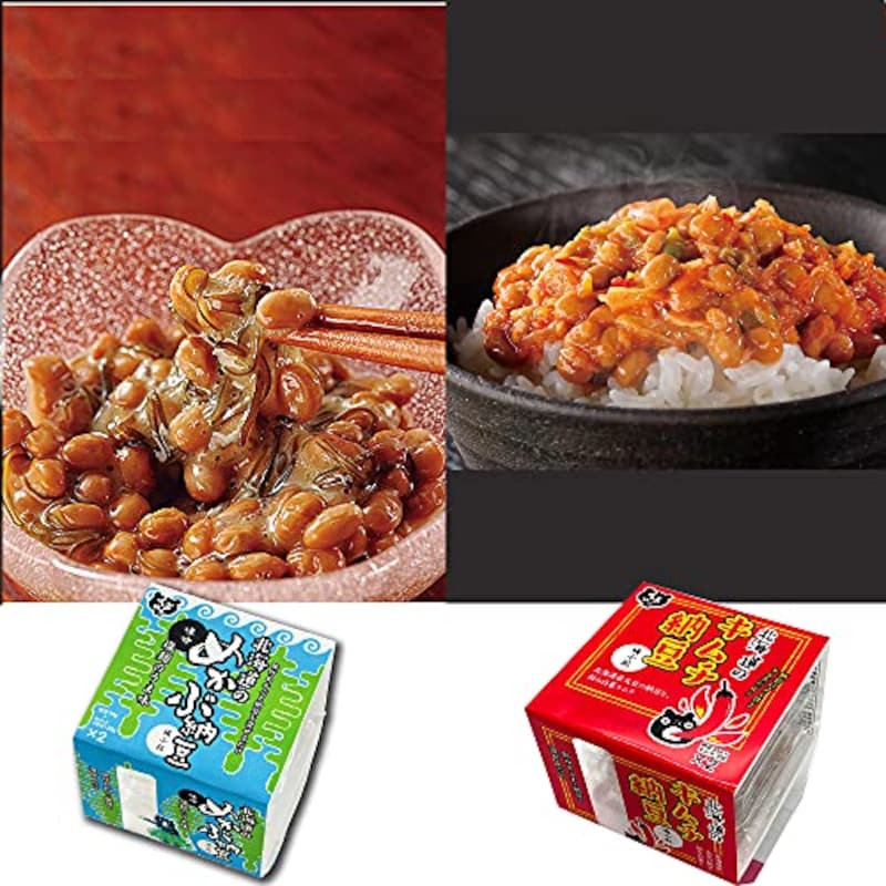 道南平塚食品,くま納豆 北海道のキムチ納豆 ・めかぶ納豆セット