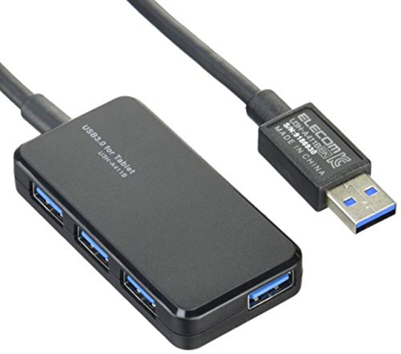 エレコム,USB3.0ハブ,U3H-A411BBK