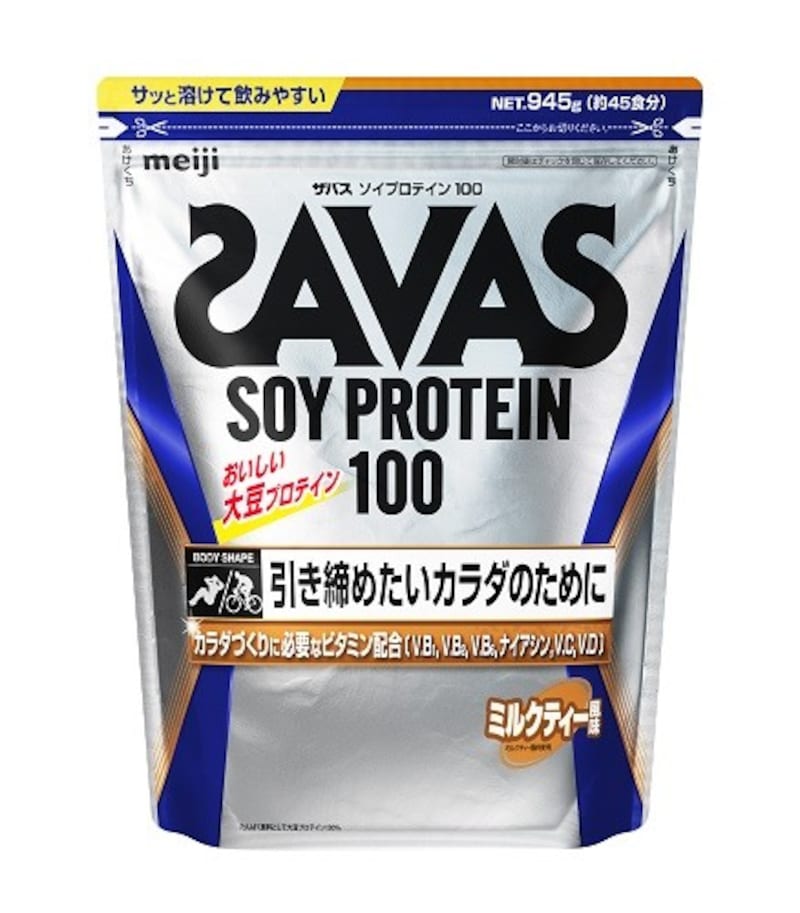 ザバス,ソイプロテイン100+ビタミン ミルクティー風味 945g