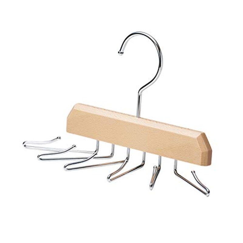 NAKATA HANGER(ナカタハンガー),木製ネクタイハンガー 6本掛け