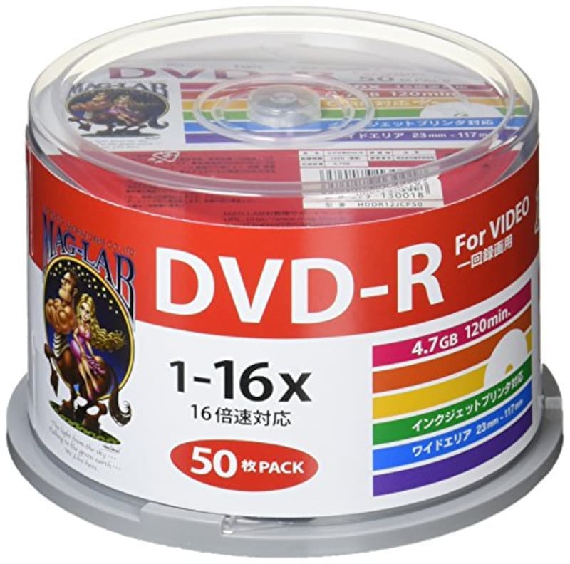 ‎MAG-LAB,HI-DISC 録画用DVD-R,‎HDDR12JCP50