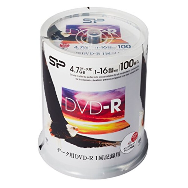 ‎シリコンパワー,データ用DVD-R 4.7GB 1-16倍速対応,SPDR47PWC100S