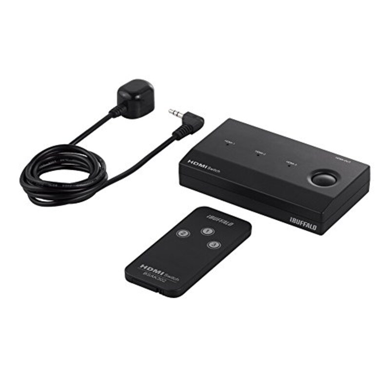 バッファロー,HDMI切替器3入力1出力 リモコン付,BSAK302