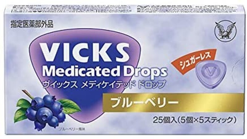 VICKS（ヴィックス）,指定医薬部外品 ヴイックスメディケイテッドドロップシュガーレスブルーベリー