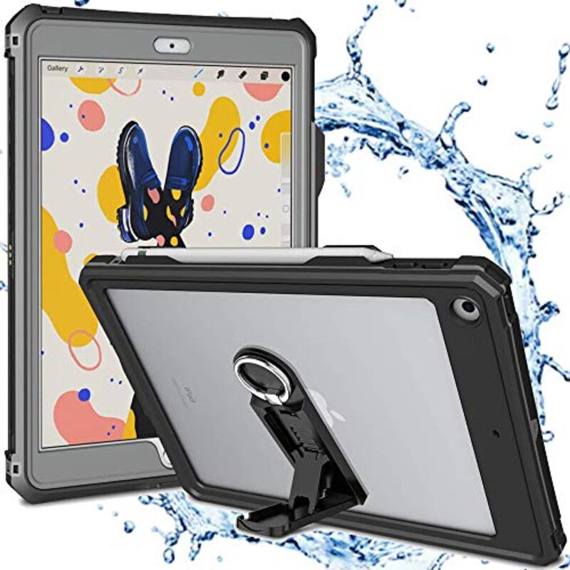Zepirion（ゼピリオン）,iPad 完全 防水ケース  Air4 タッチペンホルダー付き