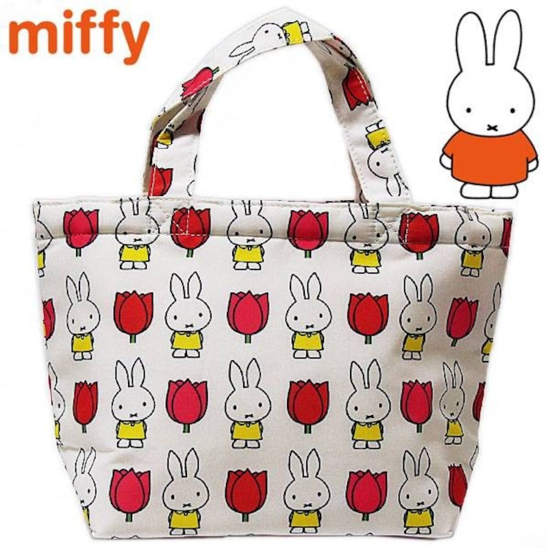 Miffy（ ミッフィー）,miffy and tulips ミニトートバッグ,MFAP783