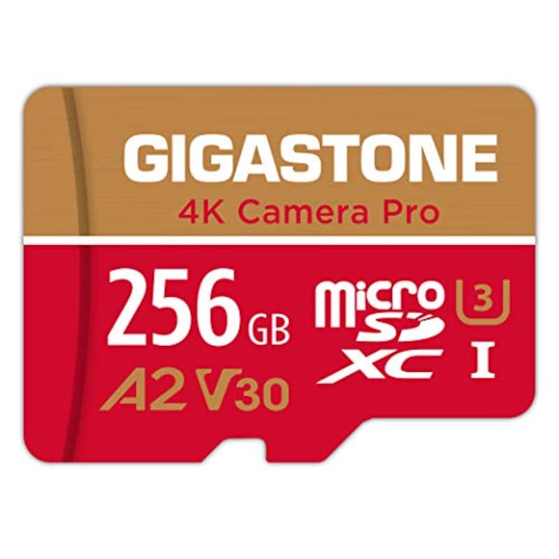 Gigastone（ギガストーン）,256GB マイクロSDカード 5年保証付き,‎GS-2IN1666XU3V30A1-256GB-R