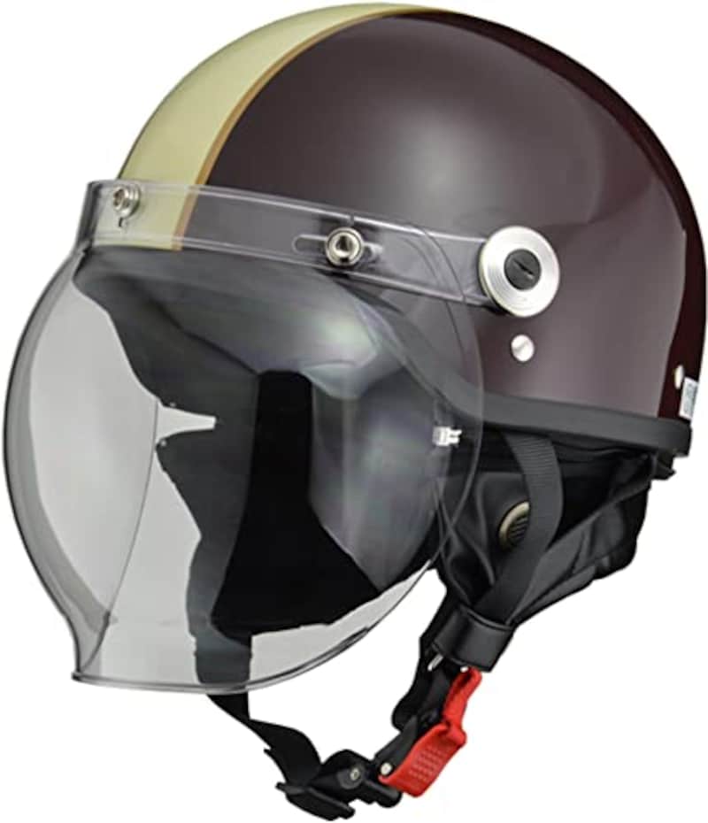 LEAD（リード工業）,ジェットヘルメット ブラウン アイボリー,CR-760