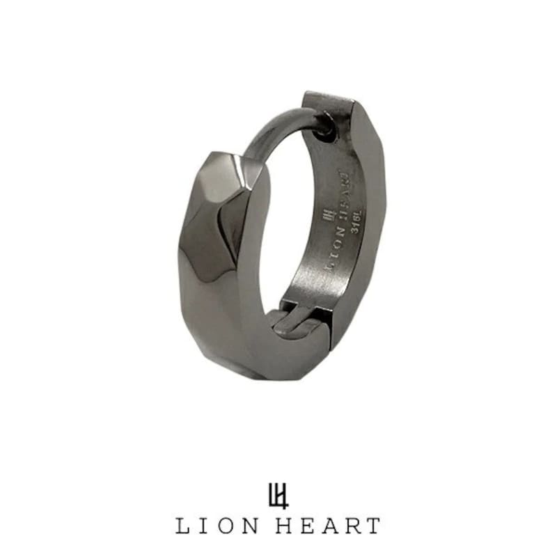 LION HEART（ライオンハート）,ライオンハート LH-1 “THE EDGE” カッティング フープピアス,03EA0015BK