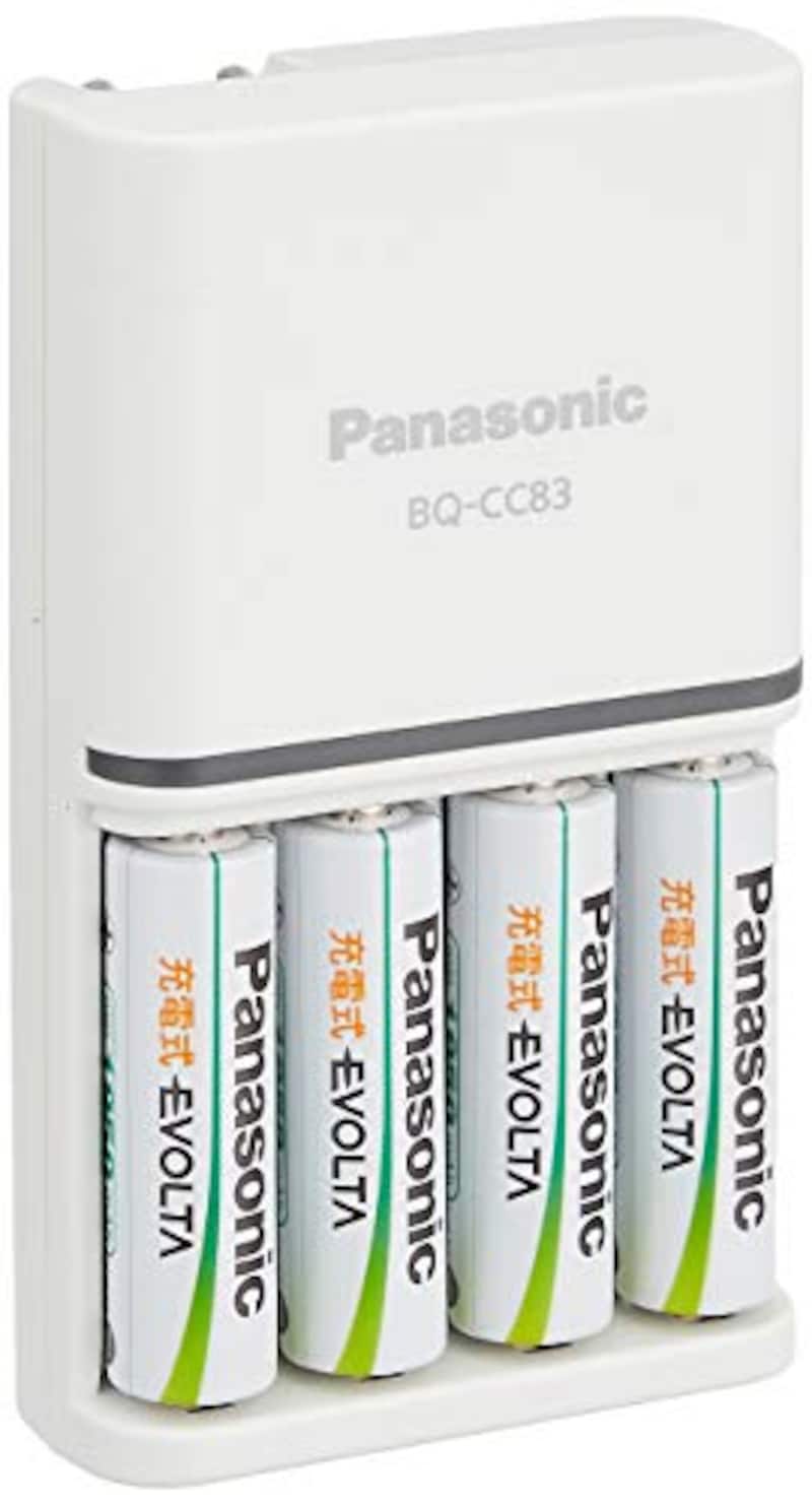 Panasonic（パナソニック）,充電式エボルタ 4本付充電器セット,K-KJ83MLE40