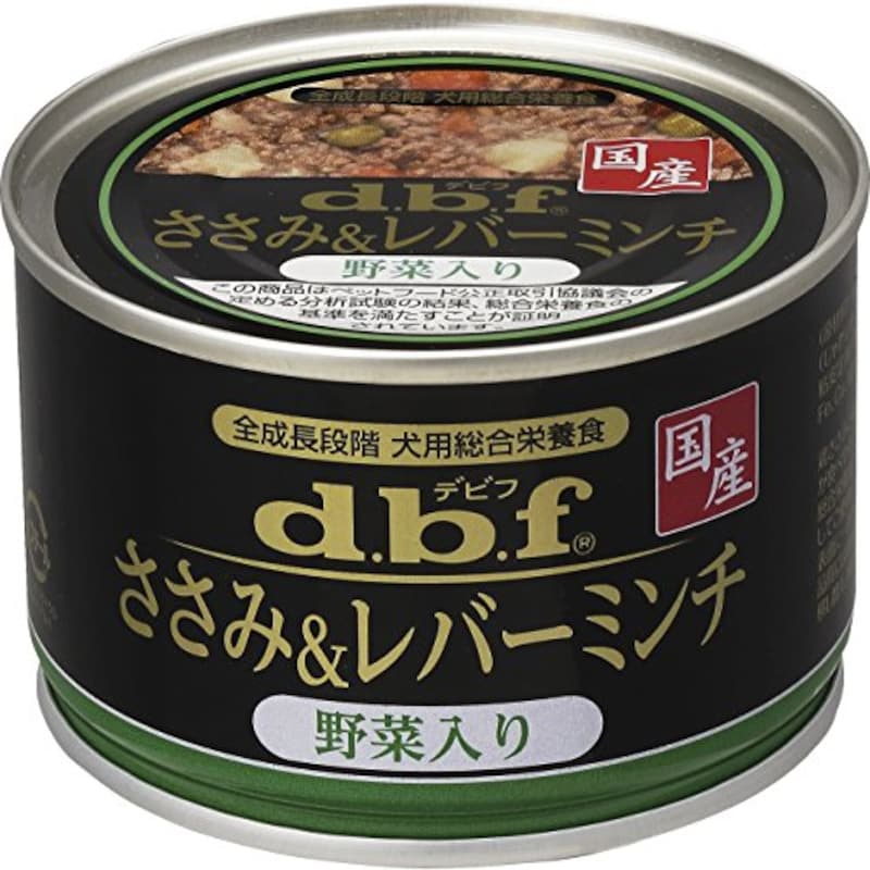 d.b.f（デビフ）,全成長段階 犬用総合栄養食 ささみ&レバーミンチ 野菜入り