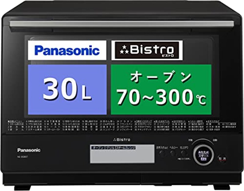 Panasonic（パナソニック）,ビストロ スチームオーブンレンジ 30L ブラック,NE-BS807-K