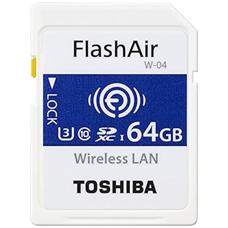 TOSHIBA（東芝）,Flash Air 無線LAN搭載SDカード,SD-UWA064G