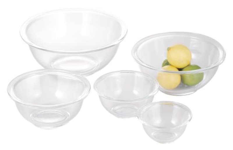 iwaki（イワキ）,耐熱ガラス ボウル 丸型 5個セット,PSC-BO-40N