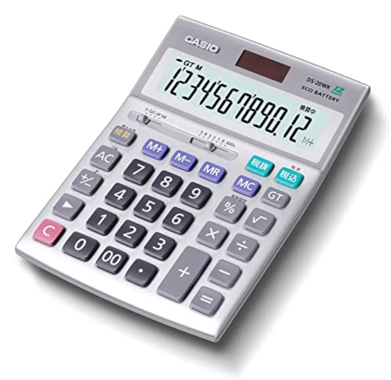 CASIO（カシオ）,本格実務電卓 12桁 検算機能 グリーン購入法適合 デスクタイプ,DS-20WK