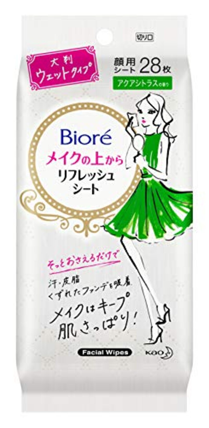 ビオレ,メイクの上からリフレッシュシート 徳用