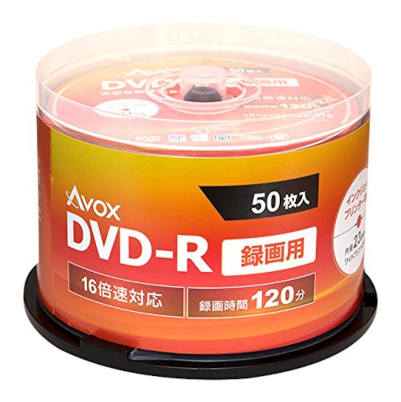 AVOX,DVD-R 録画用,‎DR120CAVPW50PA