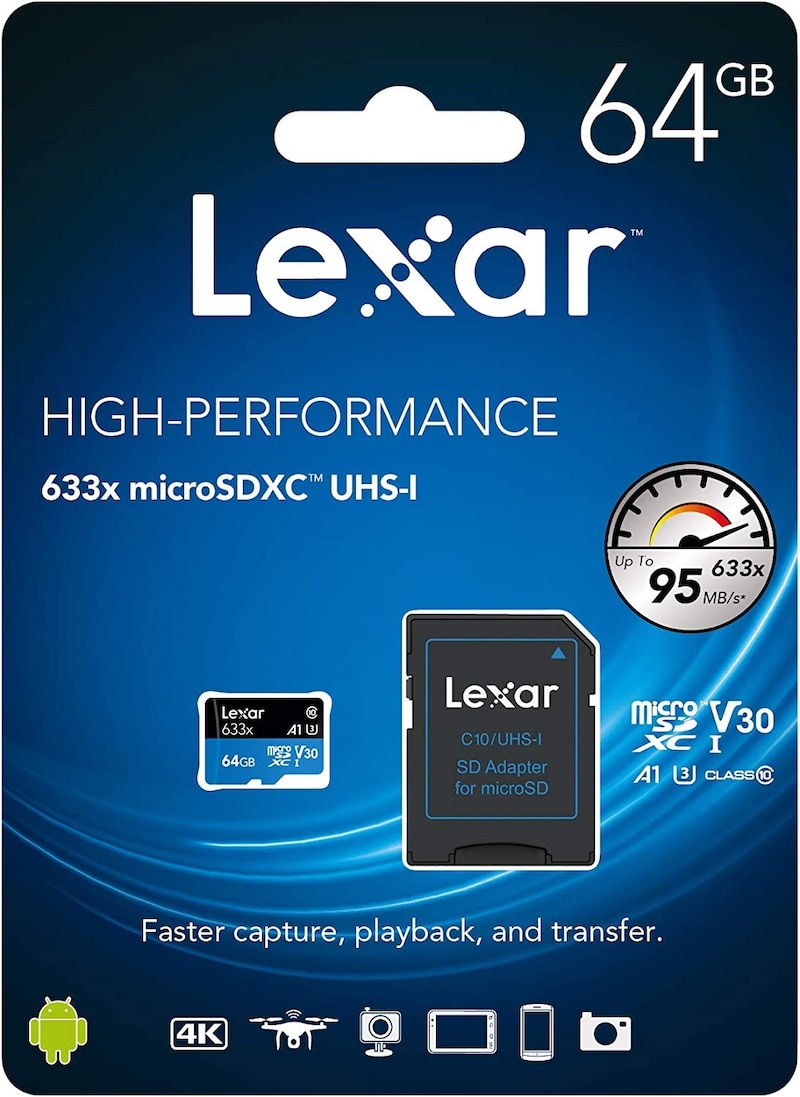 Lexar,100MB/s 633x MicroSDXC 512GB,LSDMI512BBNL633A