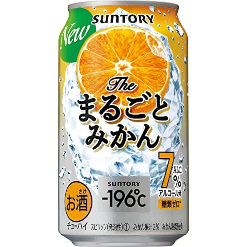 サントリー,糖質ゼロ-196℃ ザ・まるごとみかん
