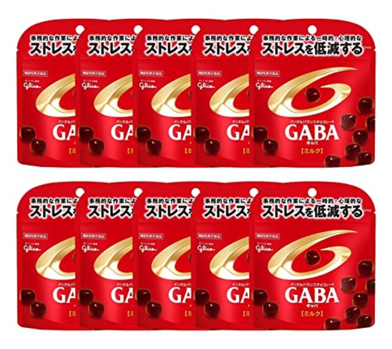 江崎グリコ,GABA ギャバ（ミルクチョコレート）スタンドパウチ　51g×10袋