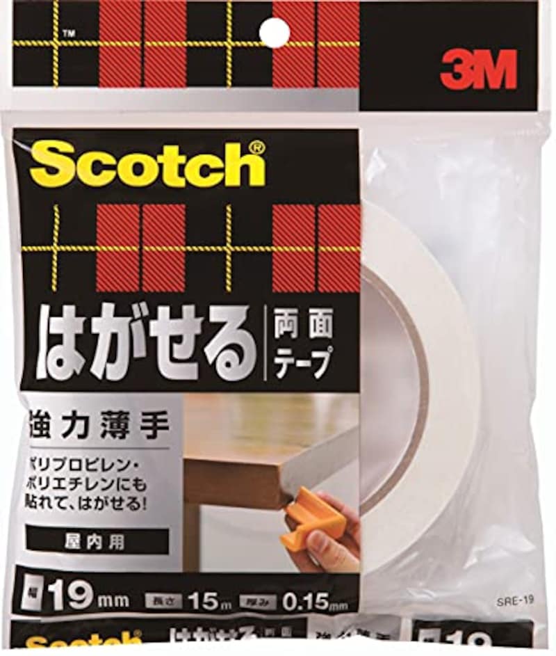 3M（スリーエム）,スコッチ はがせる両面テープ,SRE-19