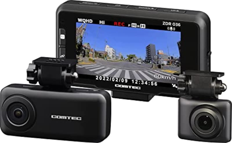 COMTEC（コムテック）,前後2カメラ ドライブレコーダー WQHD,ZDR036