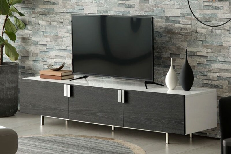 ARMONIA,シルバーとグレーの木目が美しいラグジュアリーなテレビ台