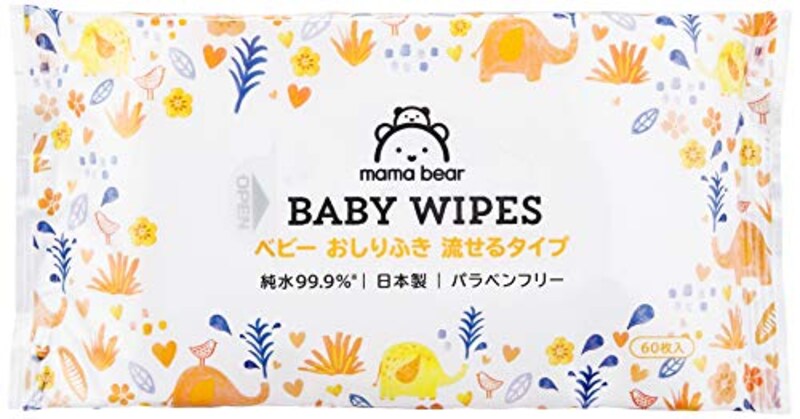 Mama Bear (ママベアー) ,ベビーおしりふき流せるタイプ