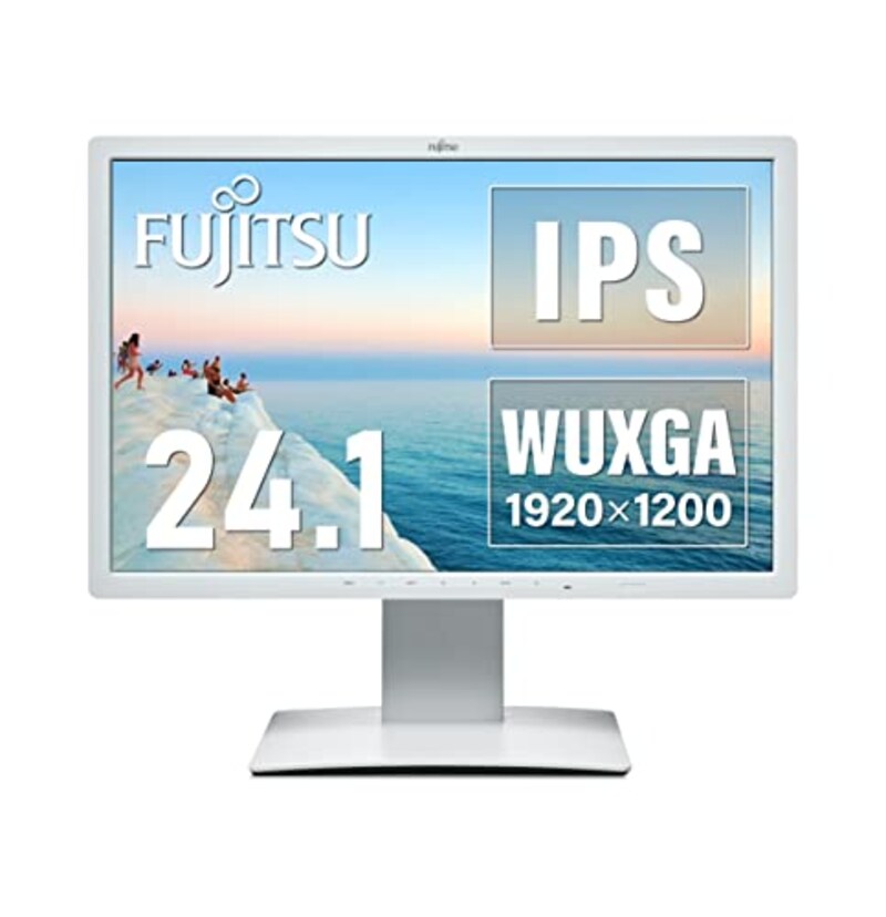 Fujitsu（富士通）,24.1インチ 液晶モニター IPSワイドモニター スピーカー内蔵/非光沢 HDMI対応可能（変換ケーブル付属）