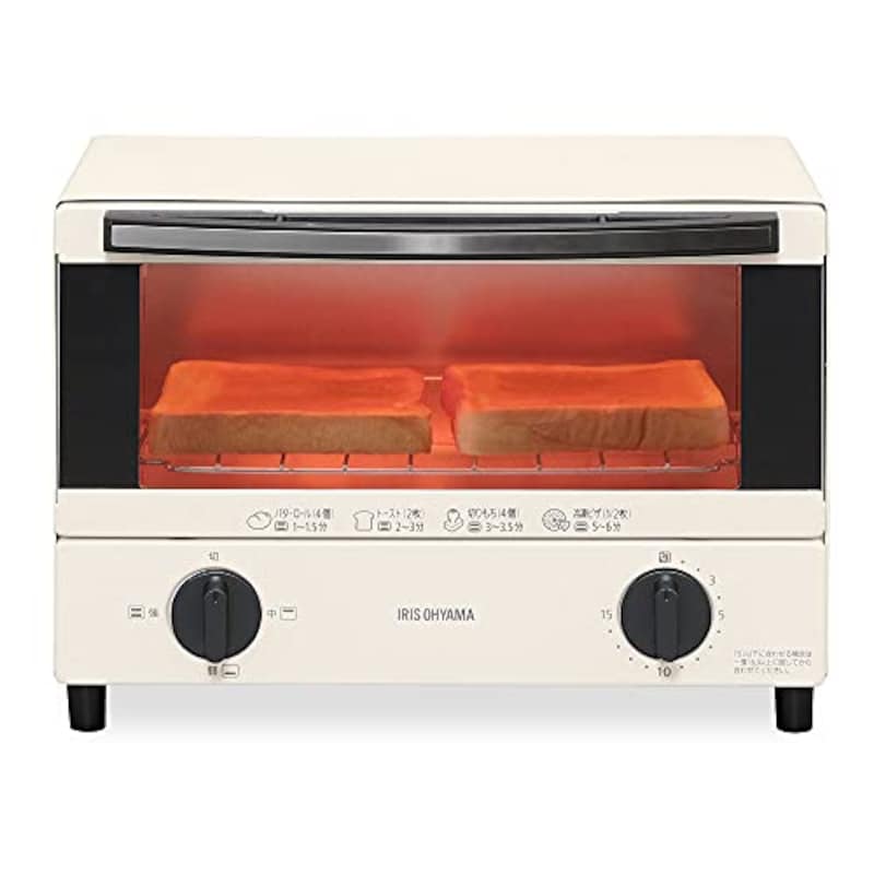 IRIS OHYAMA（アイリスオーヤマ）,オーブントースター 2枚焼き 温度調節機能,EOT-012-W