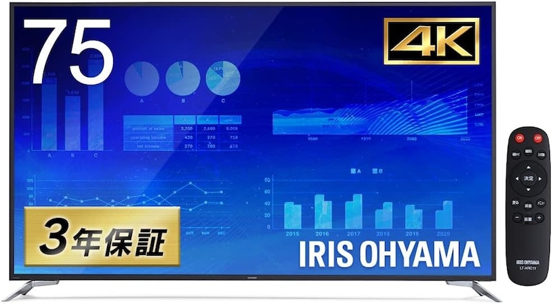 IRIS OHYAMA（アイリスオーヤマ）,モニター 75インチ,ILD-B75UHDS-B